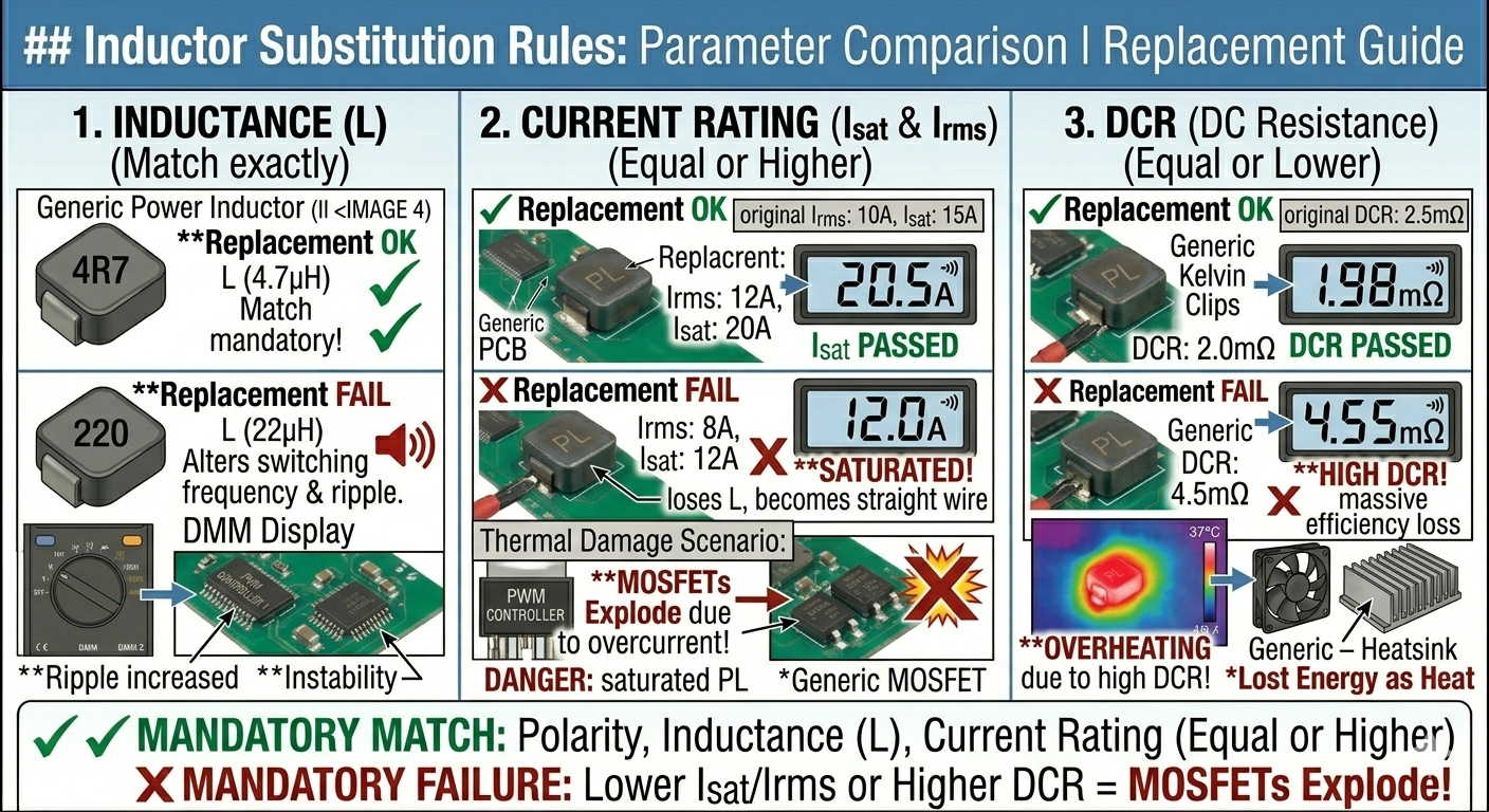 Inductor Replacement Parameter Comparison