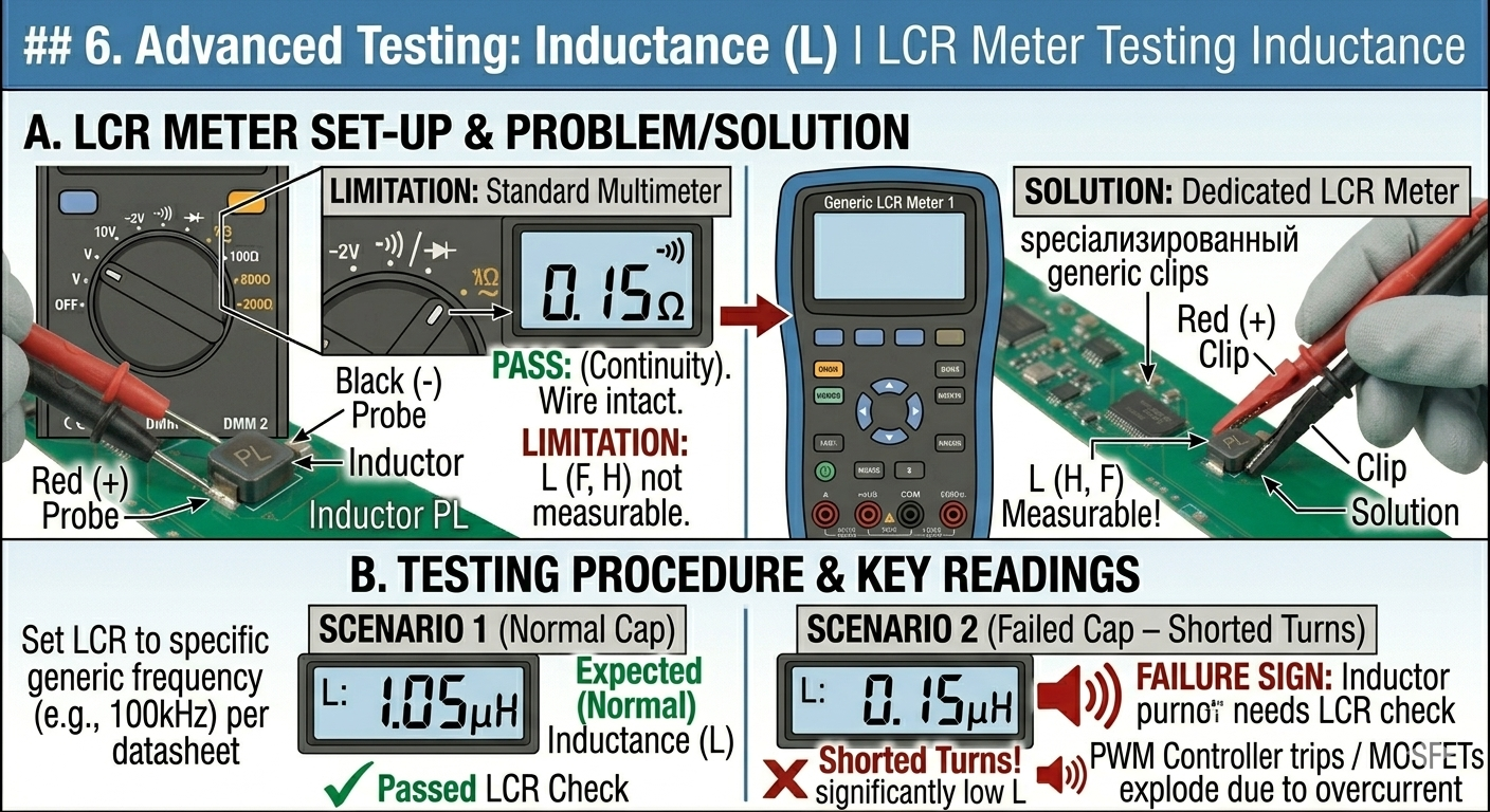 LCR Meter Testing Inductance