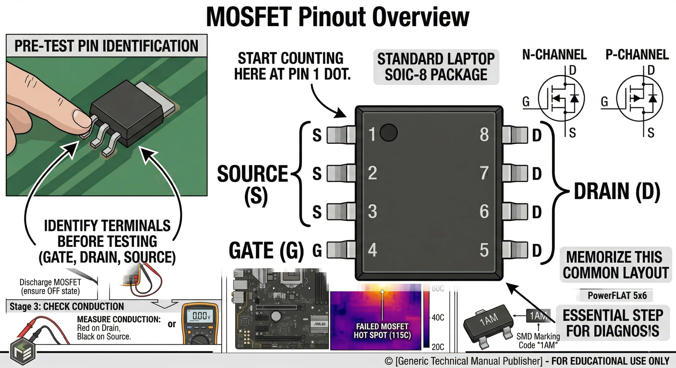 MOSFET Symbols and Pinout Guide