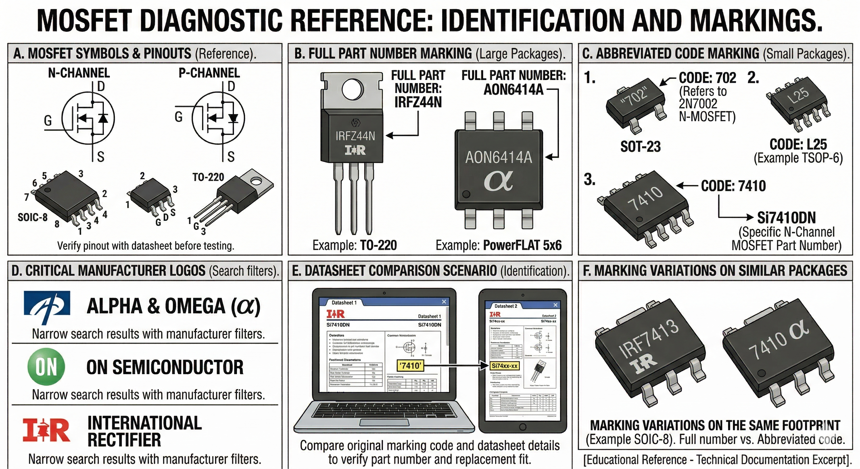 MOSFET SMD Package Styles and Markings