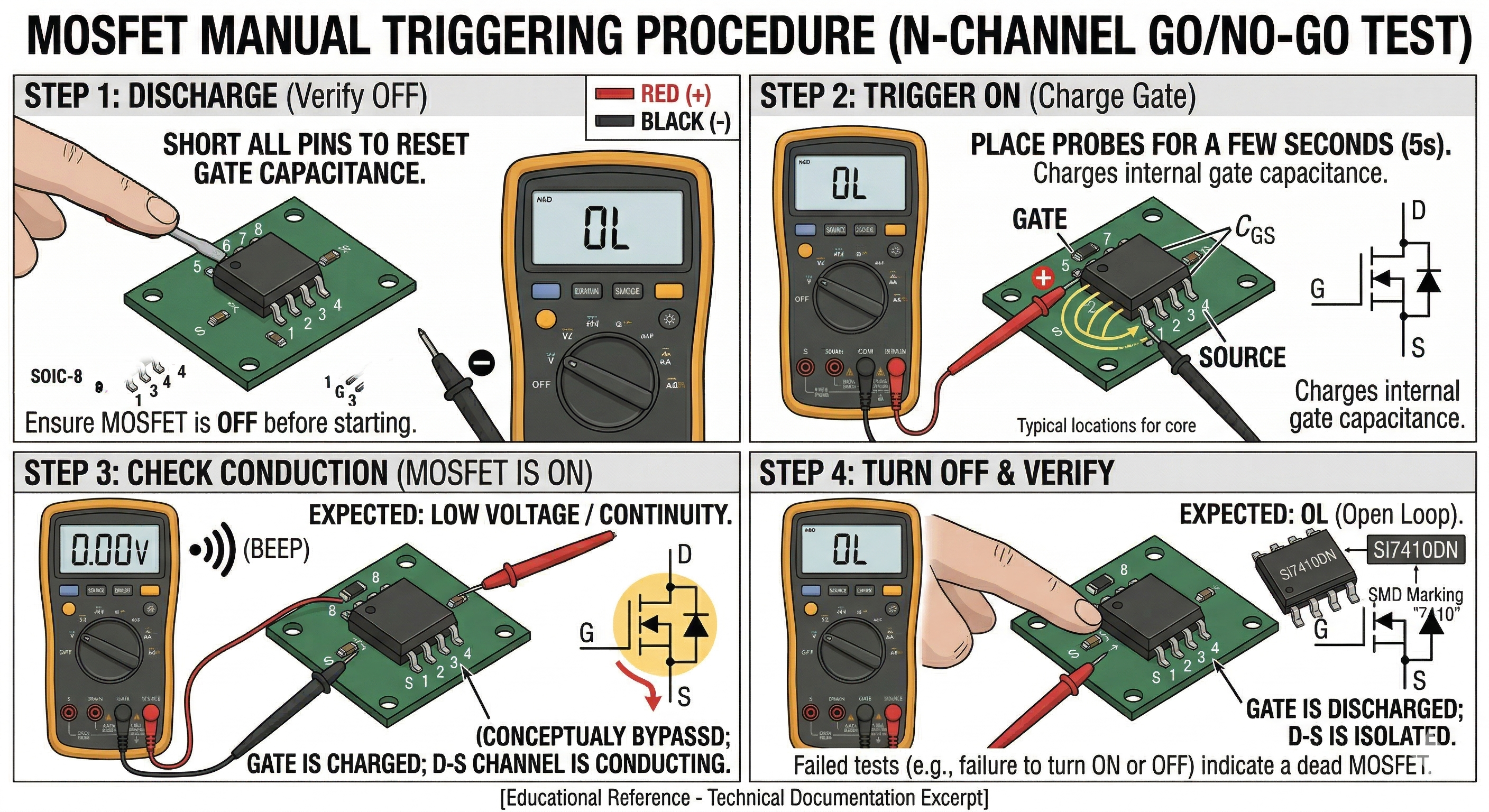 MOSFET Manual Triggering Procedure