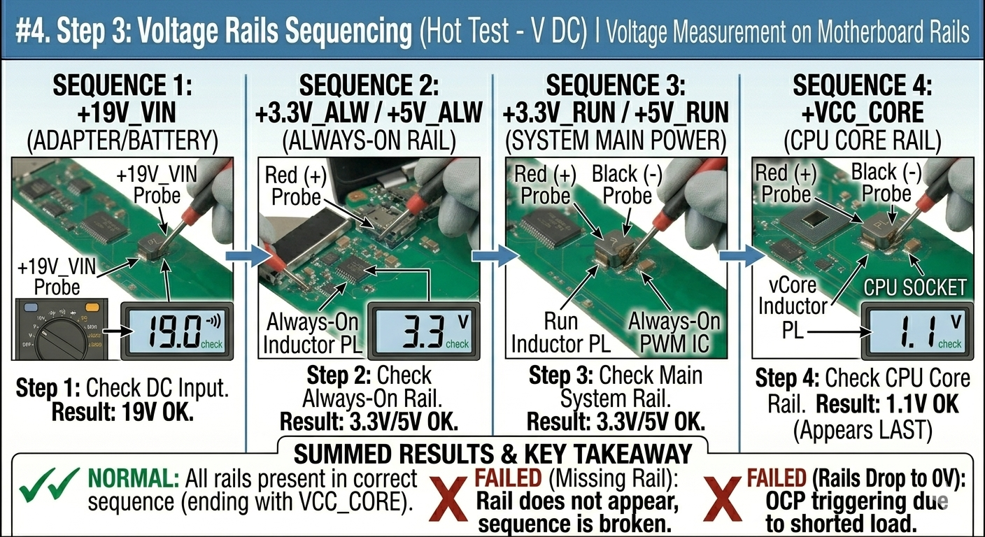 Voltage Measurement on Motherboard Rails